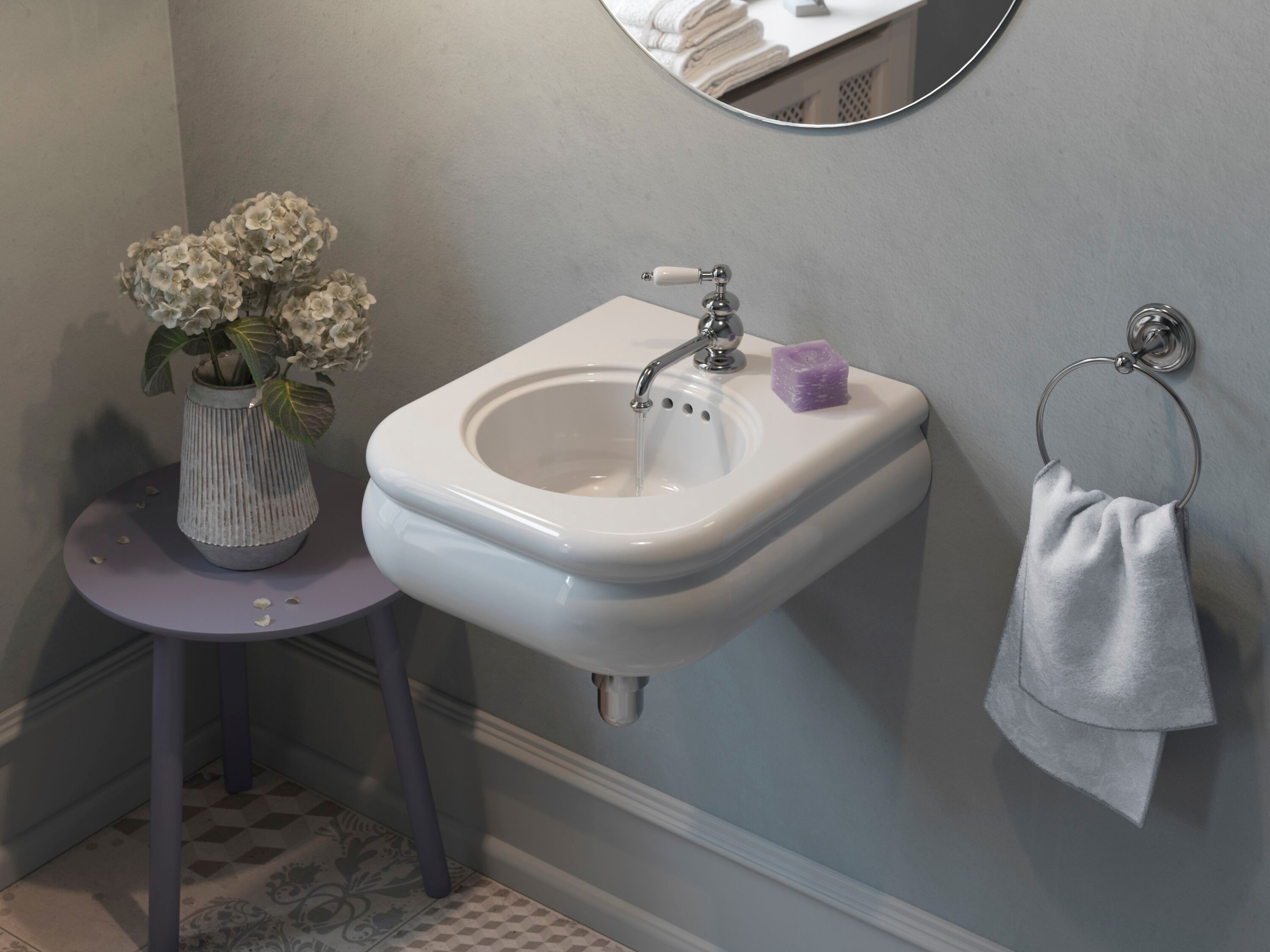 Керамическая подвесная раковина BLEU PROVENCE Romantica ARCH-00116192