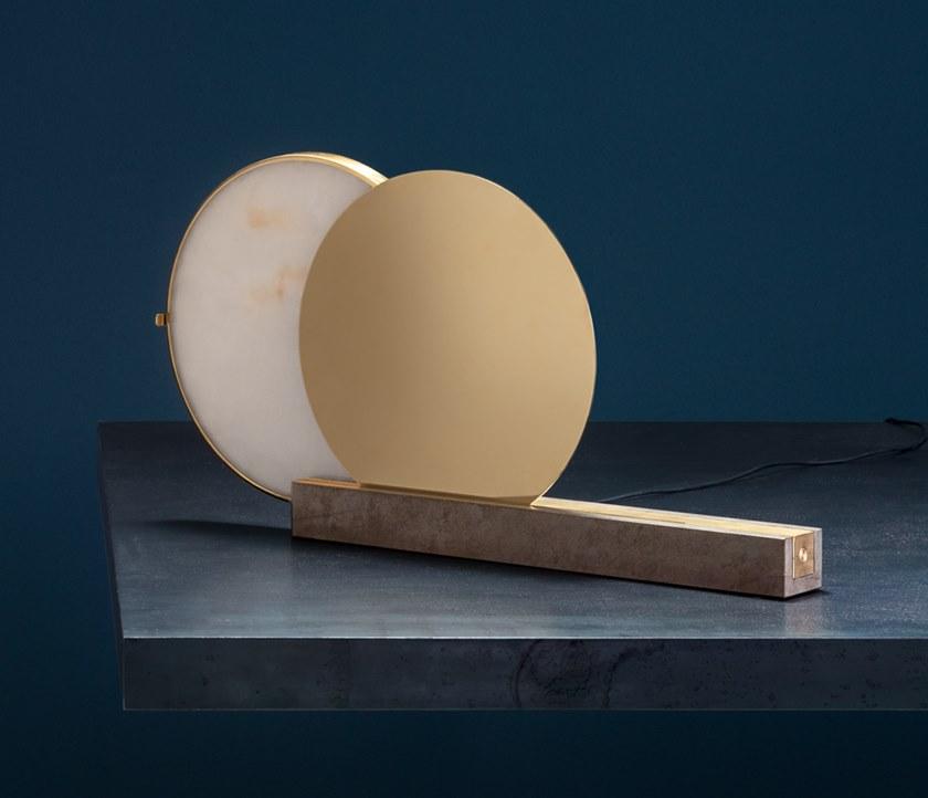 Catellani & Smith Настольная светодиодная лампа из алебастра и латуни Alchemie Aht - Вид №4