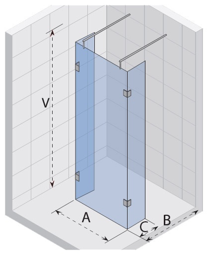 GP33200 Неподвижная стенка Riho Polar Santreyd - Вид №2