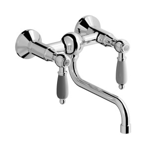 Настенный смеситель для кухни с 2 ручками WE ARE IB hl372cc_2 Chrome Kitchen