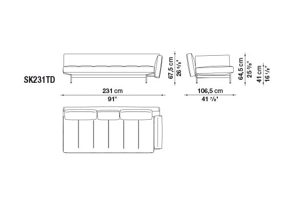 Секционный диван из ткани B&B Italia SAKé ARCH-00142615 - Вид №24