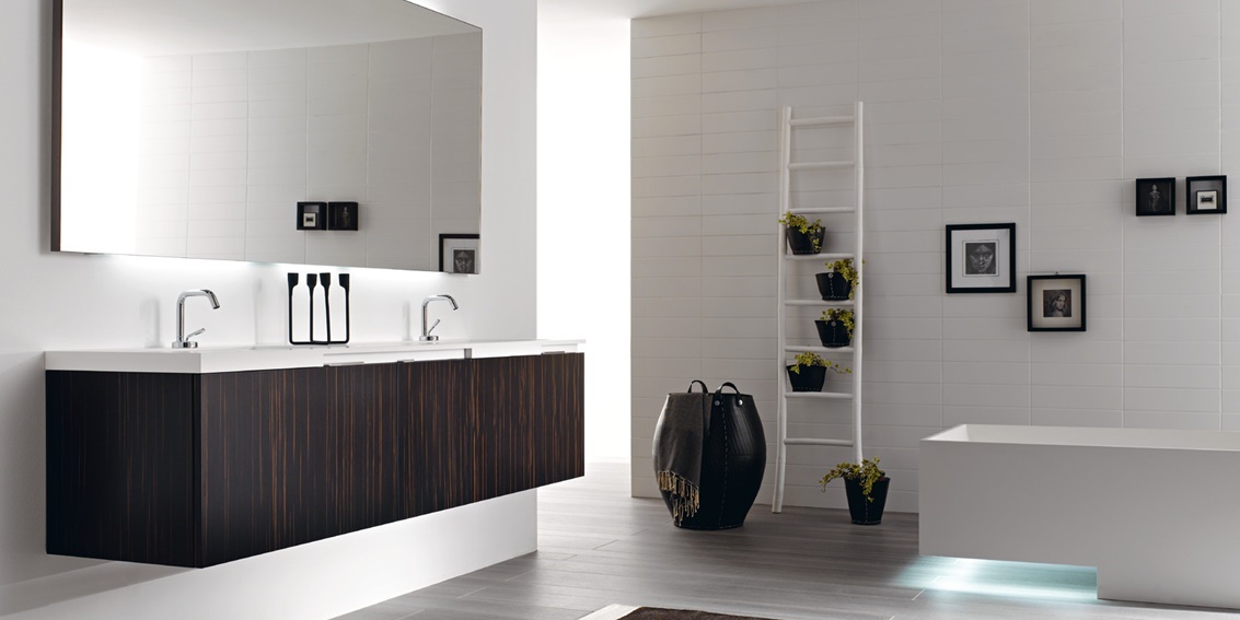 Комбинация ванной комнаты FLY101 в отделке INFINITY Milltek/Ebano MILLDUE FLY - Вид №2