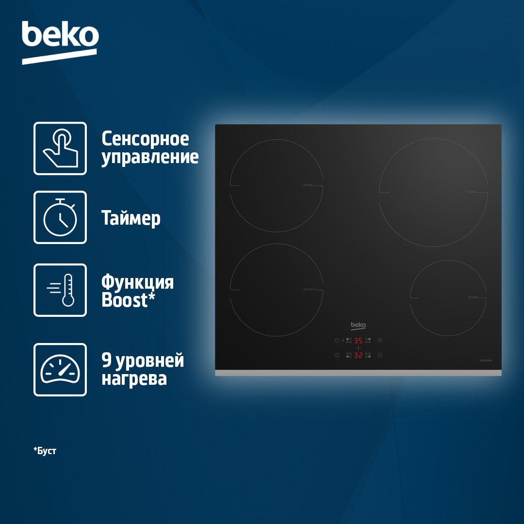 1626070 Индукционная варочная поверхность Beko HII64401MTX STDN-0036463 - Вид №6