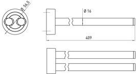 Emco Bad Поворотный металлический держатель для полотенец Polo 075000141 - Вид №4