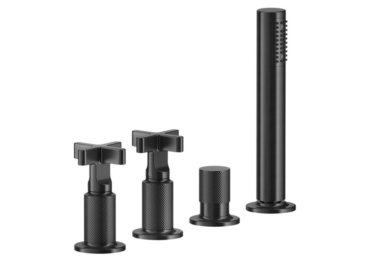 Набор для ванны с 4 отверстиями из хромированной латуни с переключателем Gessi гравировка ARCH-00024291 - Вид №1