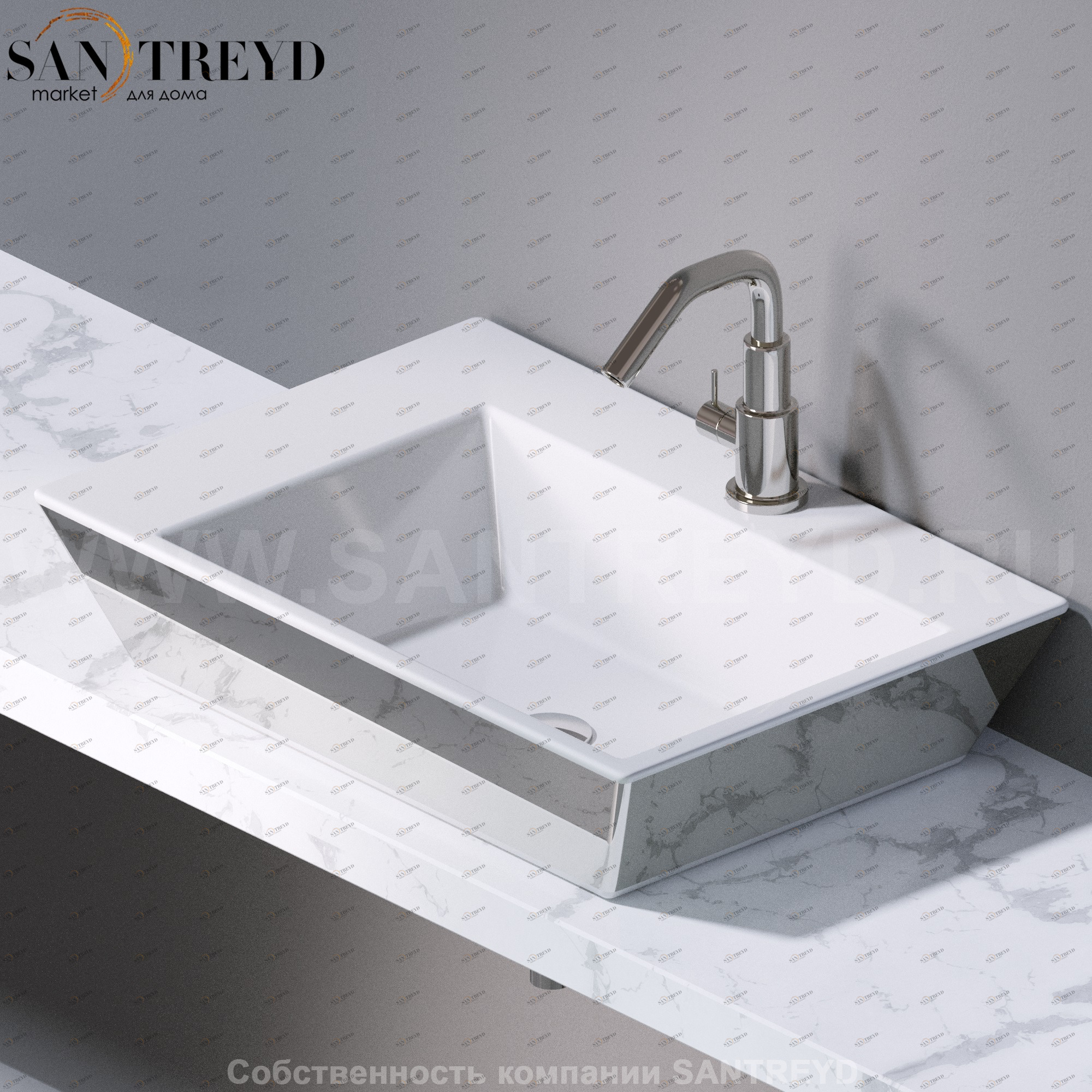 L291251 Подвесная раковина настенная прямоугольная A. e T. Italia PRISMA AeT ITALIA