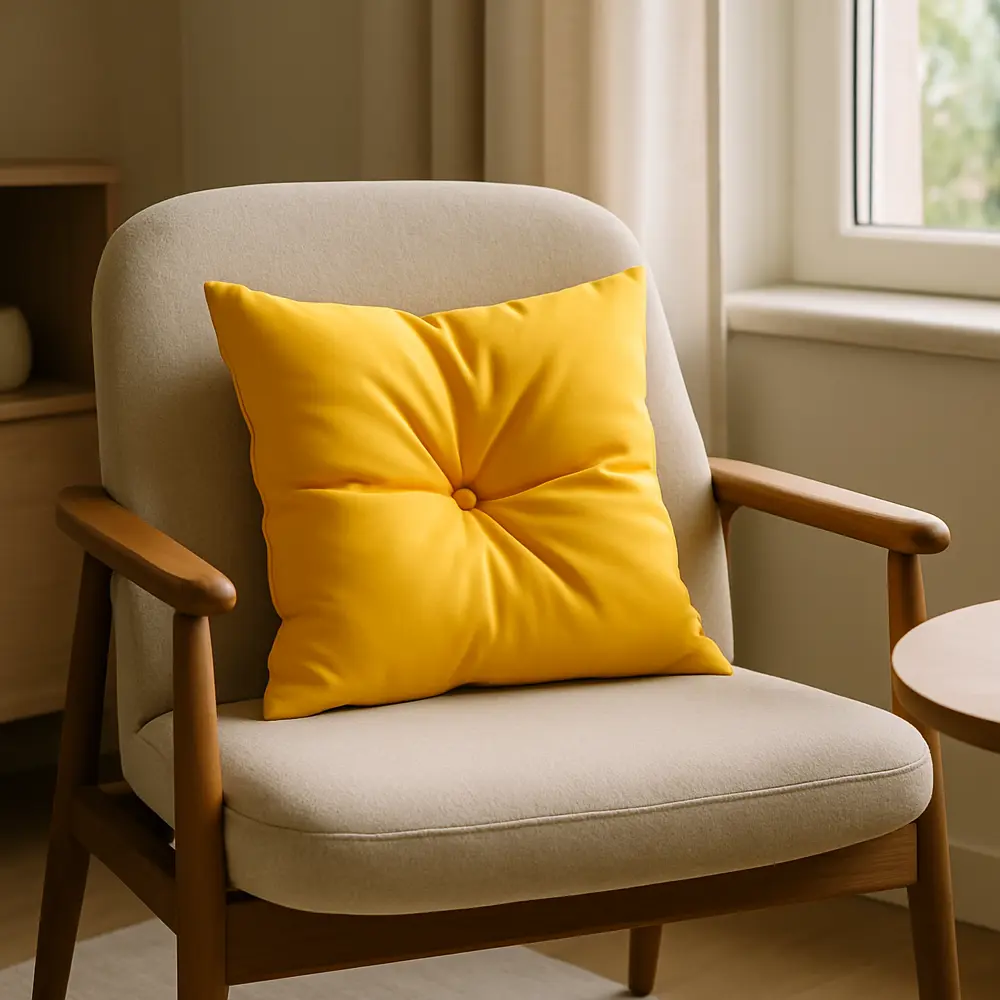 Подушка водоотталкивающая Linen Way 45x45 см цвет горчица STLM-2116835 - Вид №3