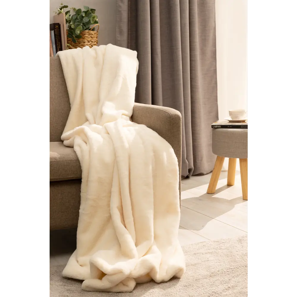 Плед Inspire Enalie Cream 5 200x220 см полиэстер цвет кремовый 82560495 STLM-2161686  - Вид №4