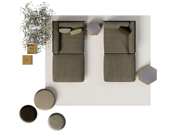 Ткань диван TRIBÙ Natal Alu ARCH-00017591 - Вид №16