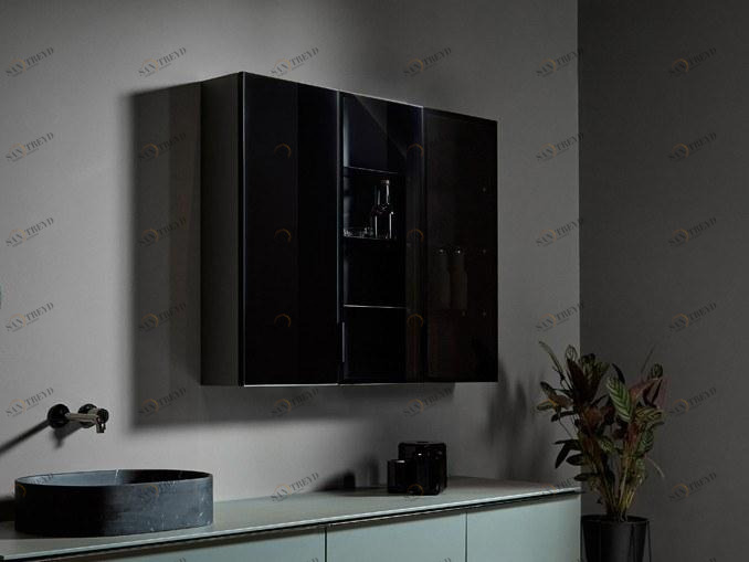 INBANI Подвесной шкаф для ванной из хрусталя с дверцами Strato sun-id-1397528