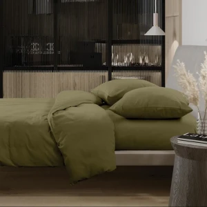 91699557 Комплект постельного белья Wenge Forest chill 896971 семейный перкаль хаки STLM-1032427