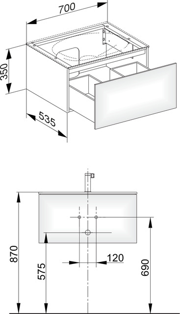 31341110000 Тумба под умывальник KEUCO Edition 11 - Вид №2