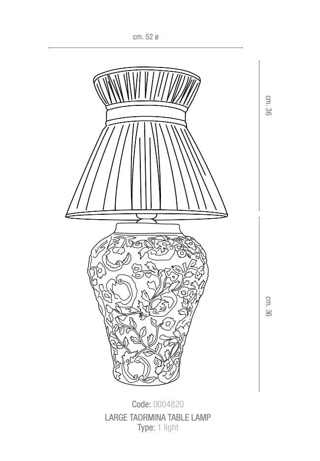 Настольная лампа ручной работы в Китае VILLARI Таормина ARCH-00057313 - Вид №1