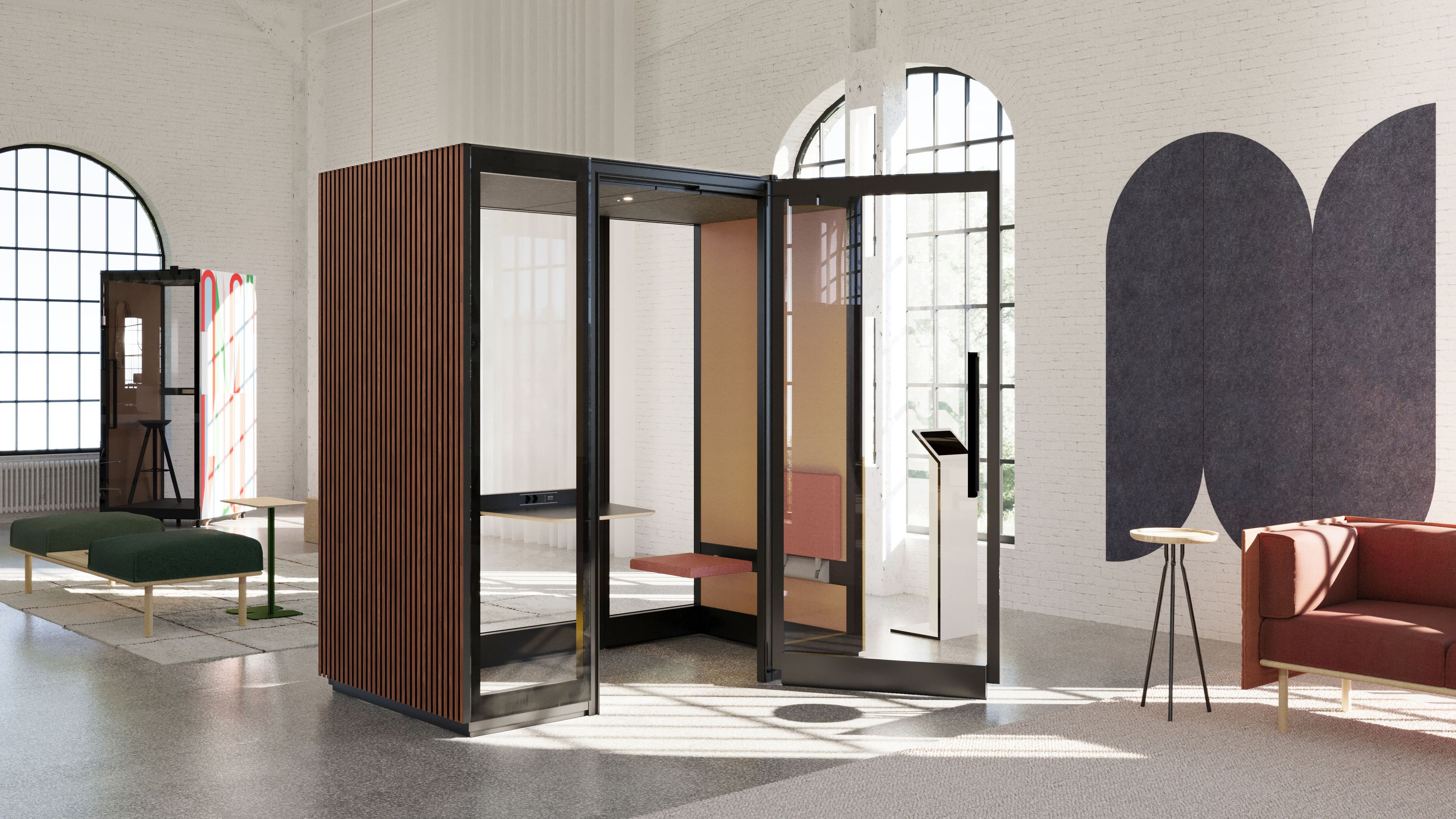 Акустическая офисная кабина со встроенным освещением Askia Kameleon ARCH-00114589 - Вид №3