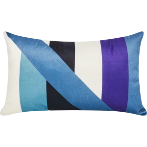 Подушка Геометрия 30х50 Бархат Синяя