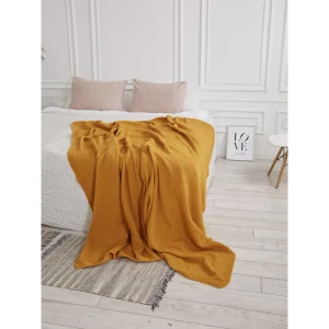 90324894 Плед-покрывало AlmaForHome Honeycombs мускатный орех 200x220 см STLM-1051710