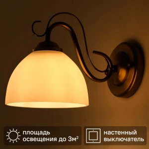 Светильник бра настенный Schaffner Primavera цвет бронза