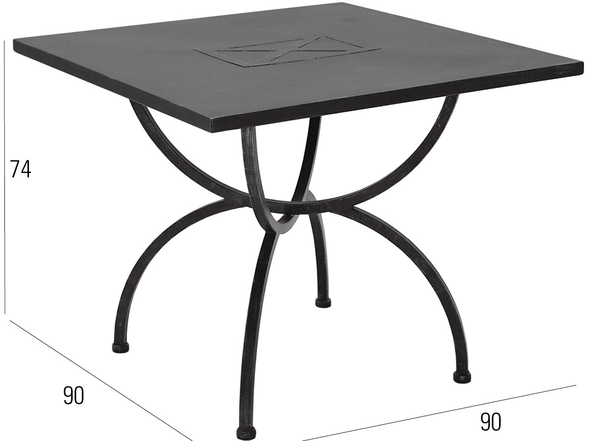 98.00.0873 Обеденный набор Medici 2 - 9 шт. Включая 4 стула Медичи, 4 подушки для сиденья / спинки, цвет uni natural + 1 стол Медичи 90 × 90 Mbm - Вид №2