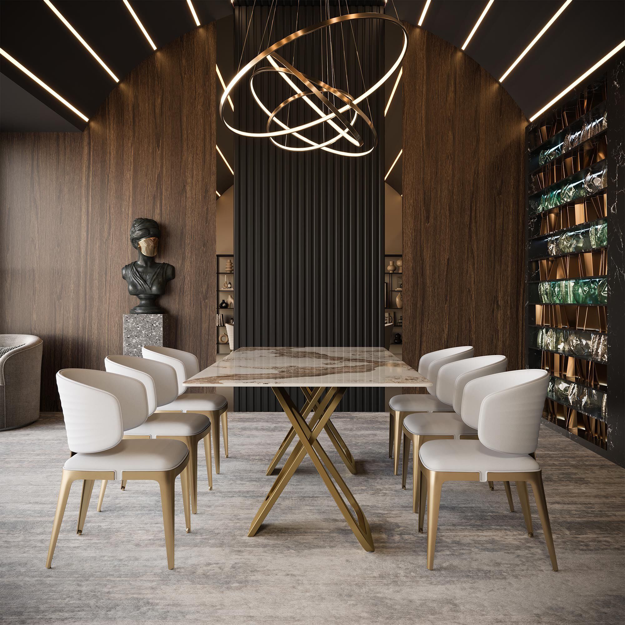 Стул из искусственной кожи GIULIA GRILLO LA CONTEMPORANEA ARCH-00048098 - Вид №3