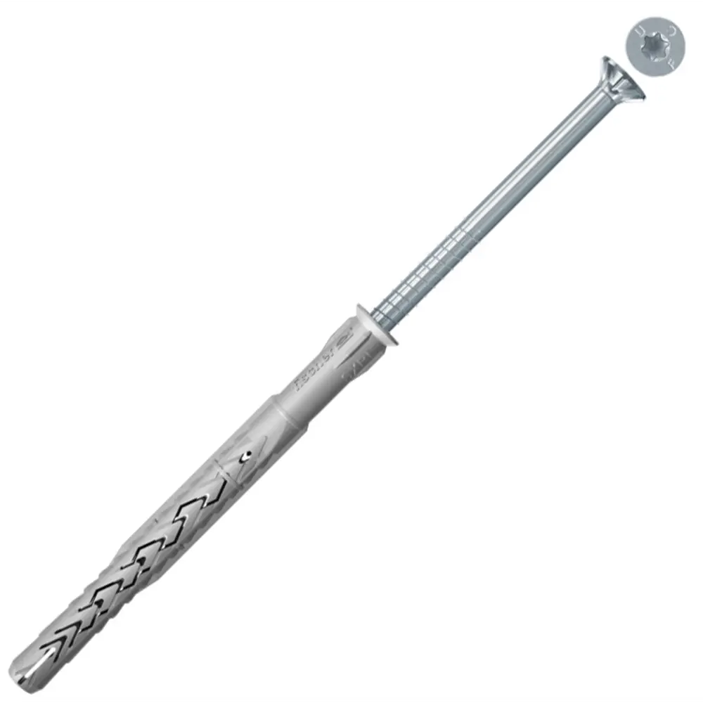 Дюбель-шуруп фасадный потайной для полнотелых материалов Fischer SXRL T, 8x160 мм, нейлон/сталь, 50 шт. 82979222 STLM-2066179 