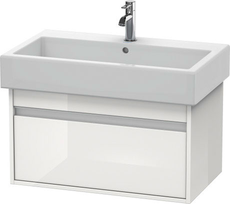 KT668709191 Тумбочка подвесная Ketho #KT6687 750 x 440 мм Серо-коричневый декор Duravit - Вид №2