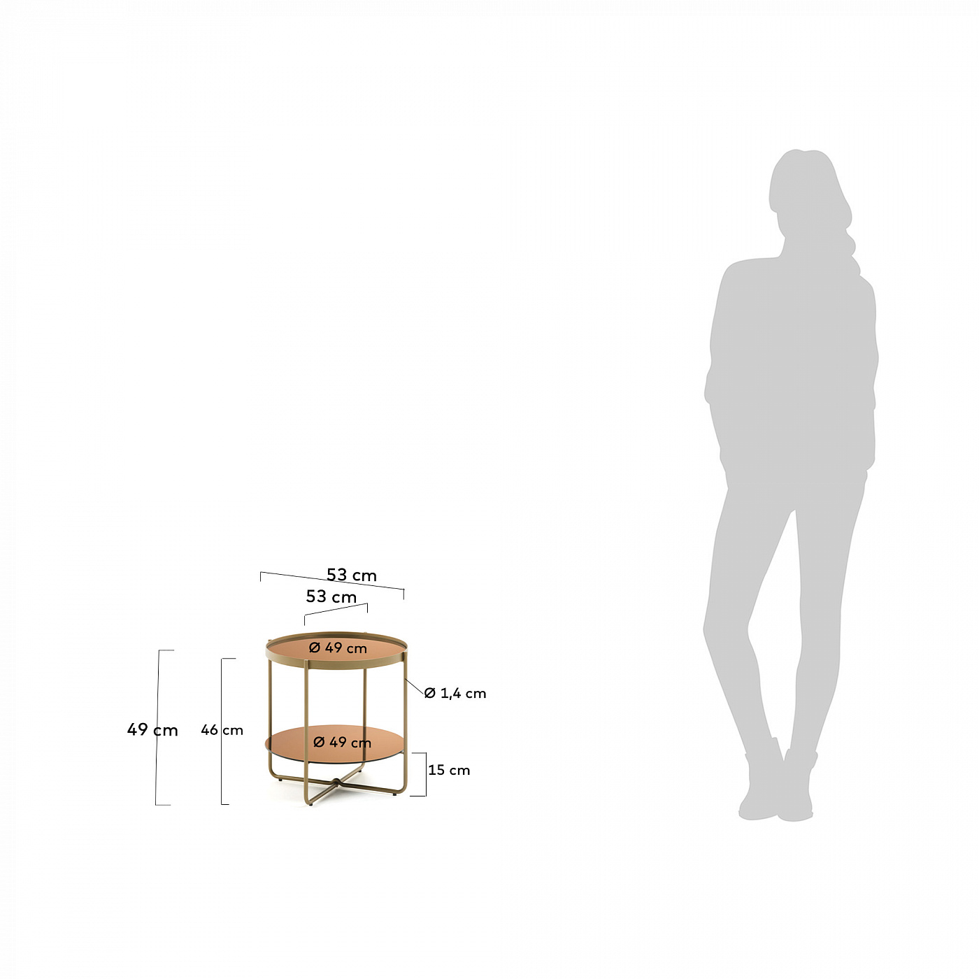071078 Столик приставной La Forma Aroa  - Вид №3