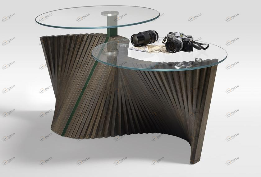 Natisa Журнальный столик из двойного стекла Wave sun-id-1469625