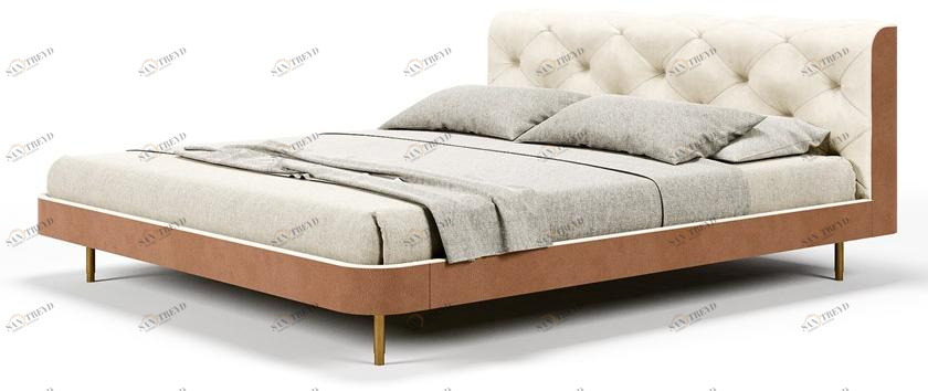 Formitalia Кожаная кровать с тафтинговым изголовьем Overseas sun-id-1413708