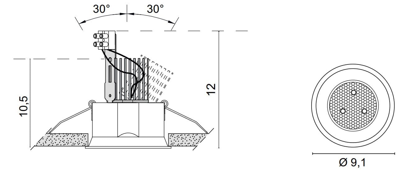 Регулируемый светодиодный прожектор EGOLUCE крышка ARCH-00101552 - Вид №4