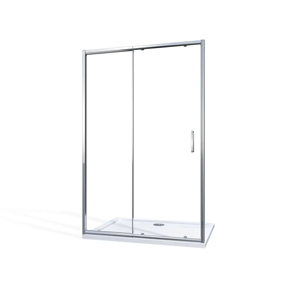 Душевая дверь Spirit 140x190см раздвижная профиль хромированный стекло прозрачное 4мм Santreyd STLM-2086099 - Вид №1