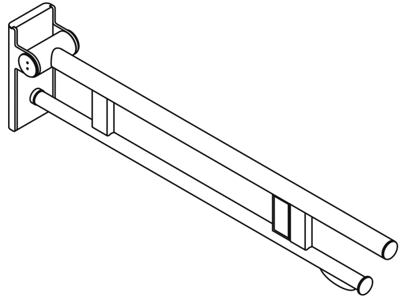 900.50.41660 Двойная мобильная опорная ручка, дизайн HEWI Stützen  - Вид №5