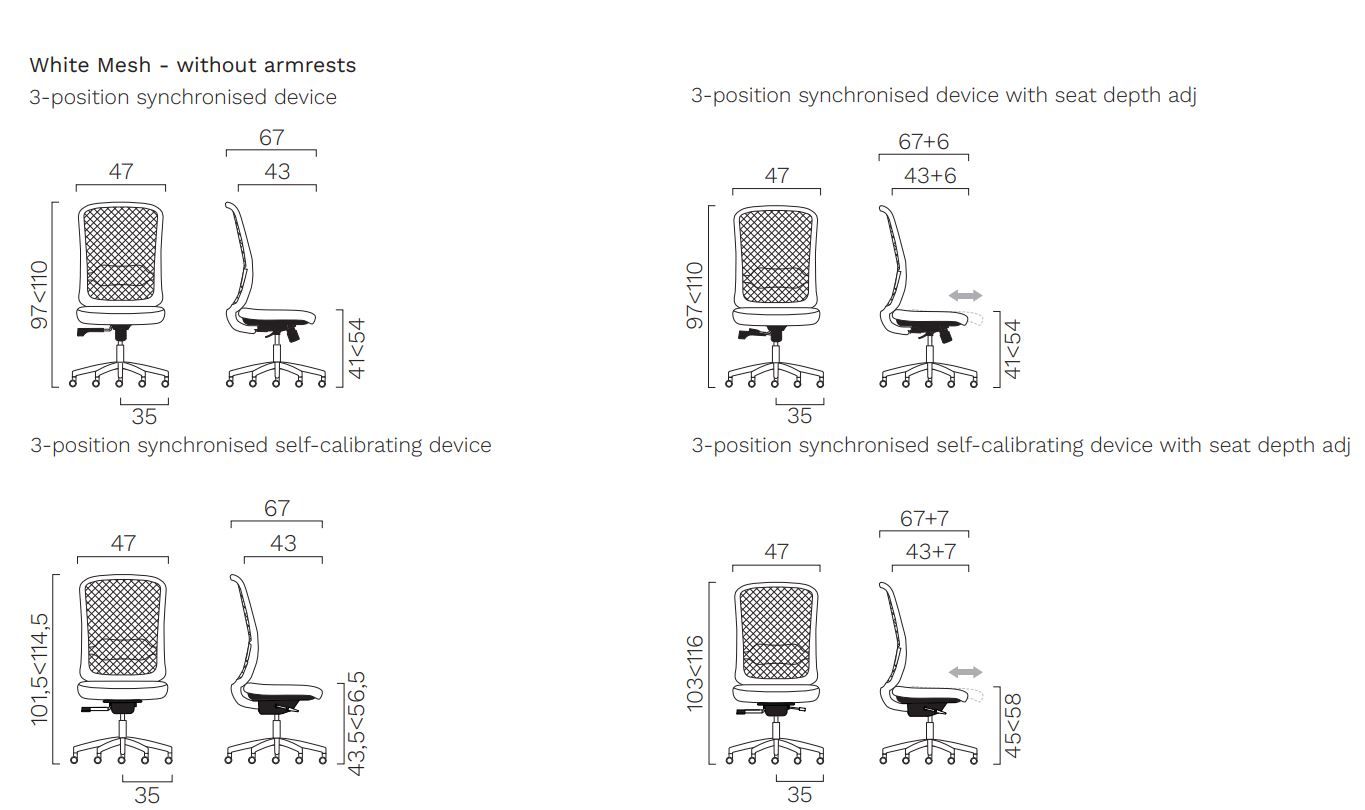 Регулируемое по высоте офисное кресло с колесами FREZZA Takk ARCH-00089923 - Вид №2