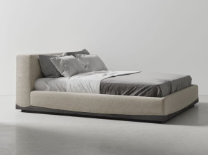 Мягкая кровать из ткани