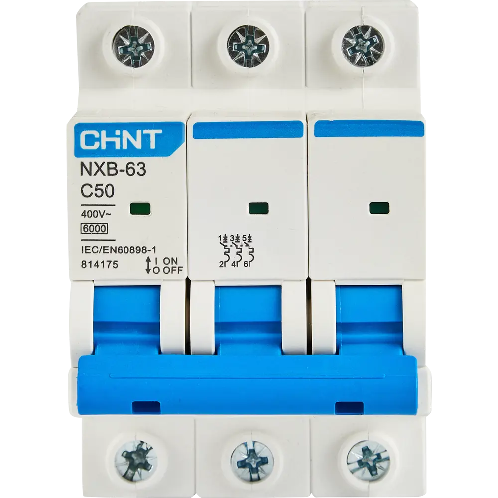 Автоматический выключатель CHINT NXB-63 3P C50 А 6 кА 85334564 STLM-2161629  - Вид №1