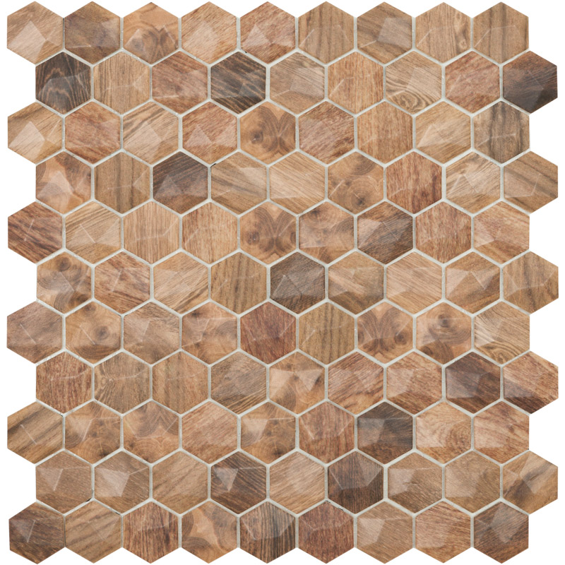Гексагоны мечты: Мозаика Vidrepur Hexagon WOODS STP-ST251 INCOLOR