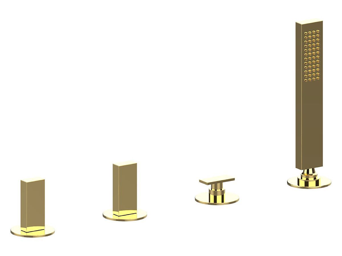 Смеситель для ванны с 4 отверстиями и переключателем Rubinetterie Frattini Vita Due ARCH-00141139