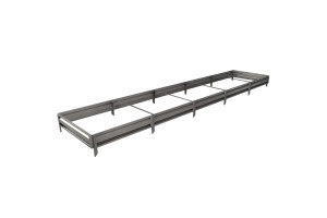 17773060 Готовая грядка GL 1х5 м, серебристая 30010_GL15Zn Delta-Park