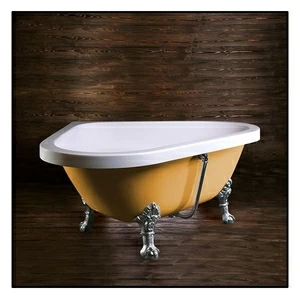 Ванна Akcjum Camelia WR-07-05-Ch-B угловая бежевая с хромированными ножками