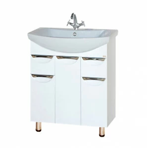 Тумба Лаванда-70 с 2 ящ. белая эмаль с раков. меб. Балтика 70 см