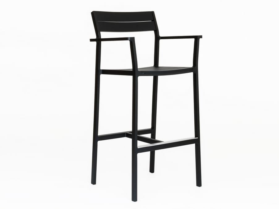 Высокий алюминиевый стул с порошковым покрытием со спинкой Case Eos ARCH-00077614 - Вид №2