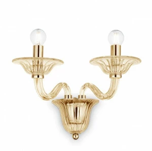 Бра настенное янтарное Ideal Lux Danieli AP2 Ambra Danieli AP2 IDEAL LUX СВЕЧА 00-3931331 Оранжевый