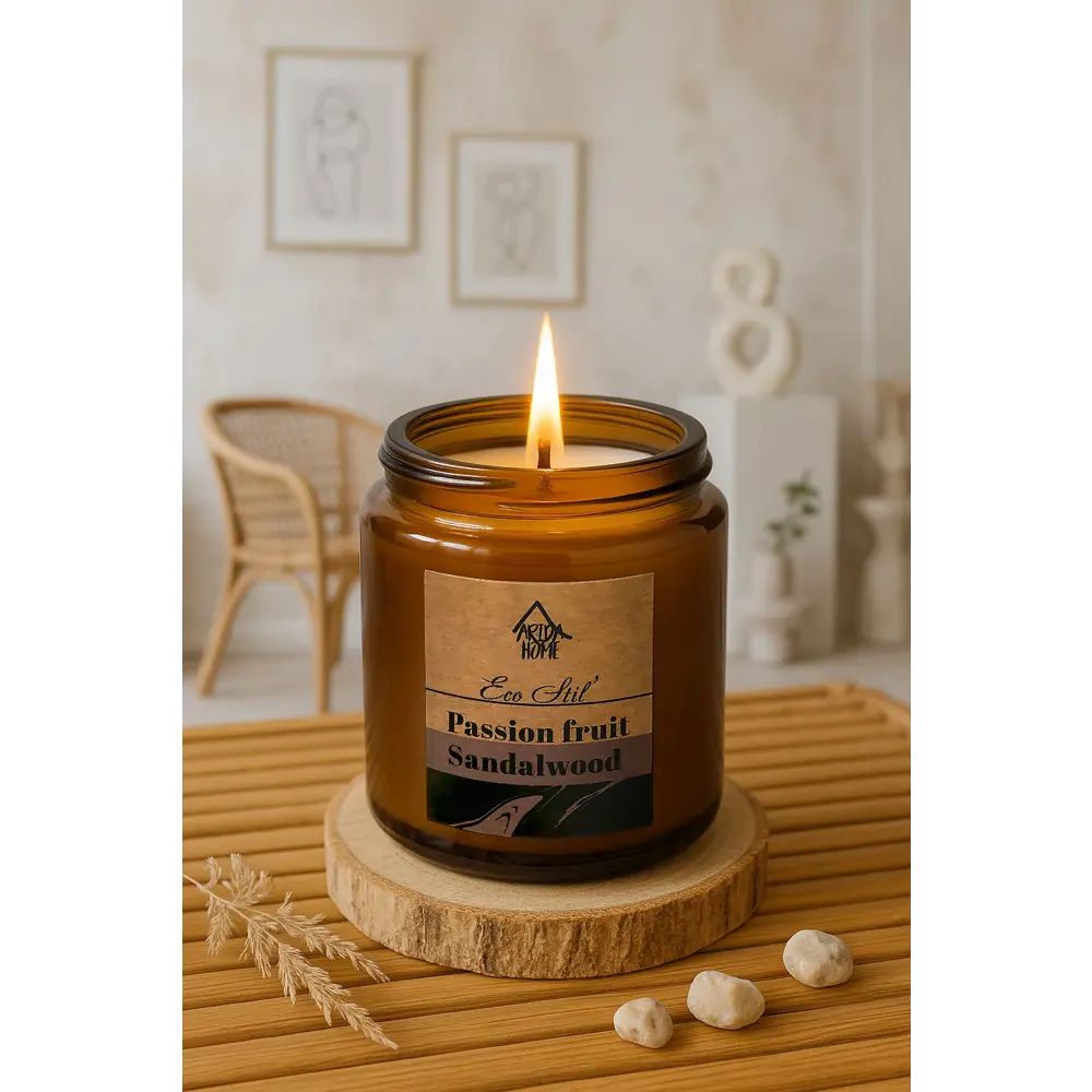 Свеча в стакане ароматизированная Eco Stil Маракуйя и сандал ARIDA HOME STLM-2202662 - Вид №6