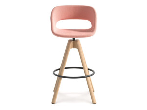 Высокий поворотный стул на тканевом насесте