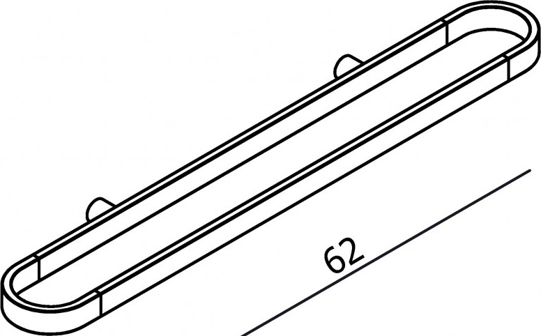 25004A Полотенцедержатель подвесной цвет хром LANGBERGER LUGANO - Вид №2