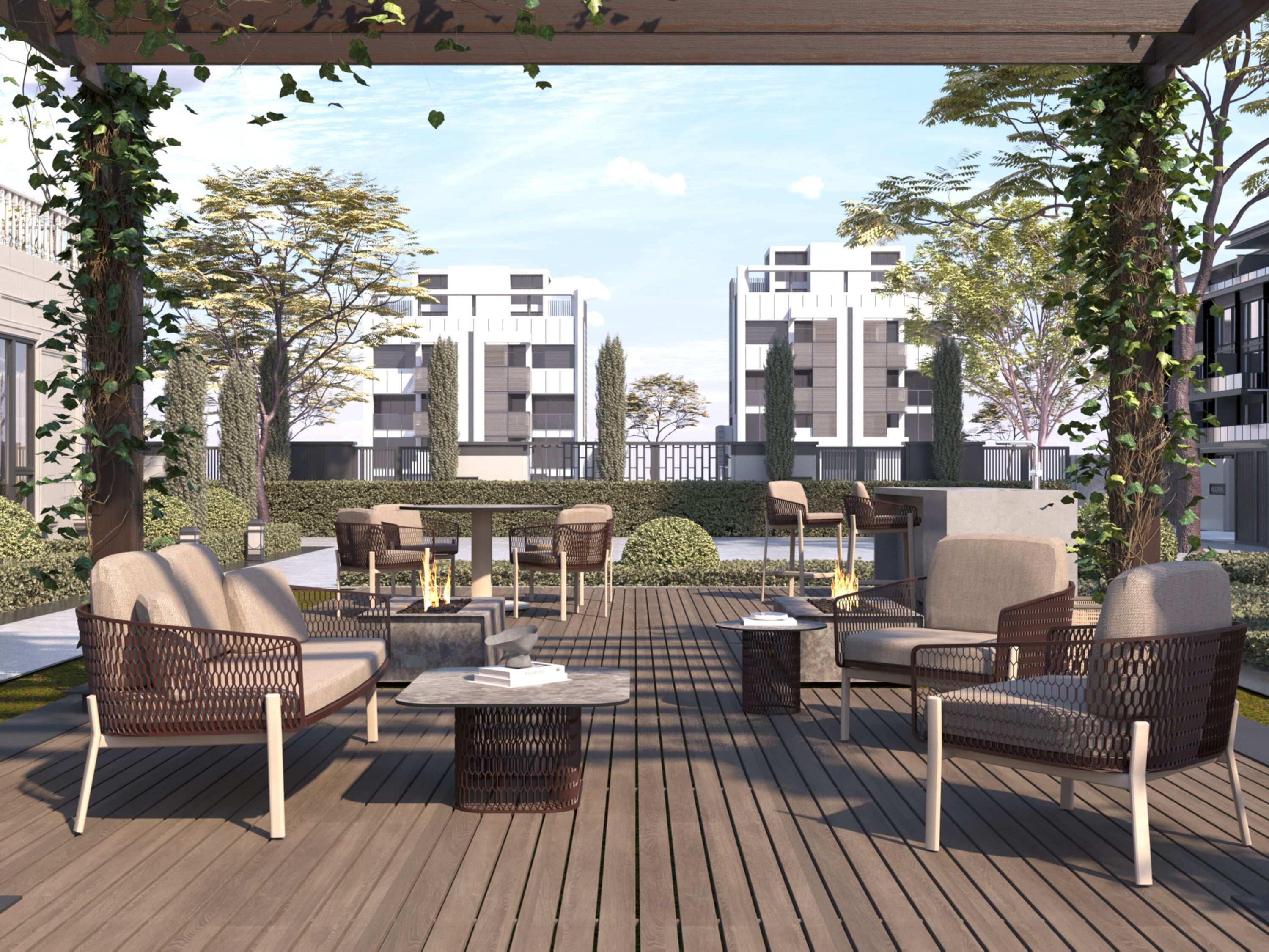 Алюминиевый стул с порошковым покрытием с подлокотниками 10Deka Isla ARCH-00097677 - Вид №2