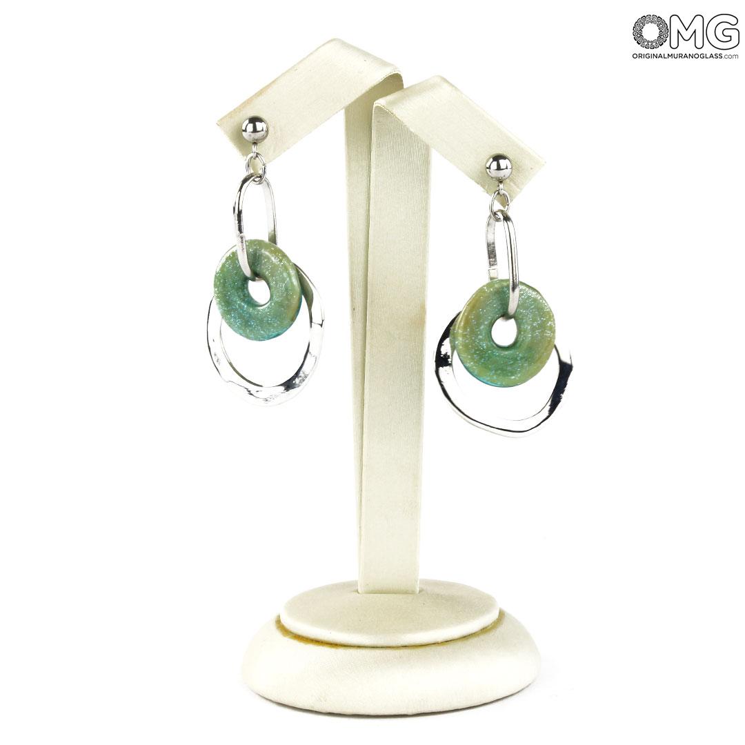 3819 ORIGINALMURANOGLASS Серьги Нинфея - Коллекция Antica Murrina - муранское стекло OMG 5 см  - Вид №1