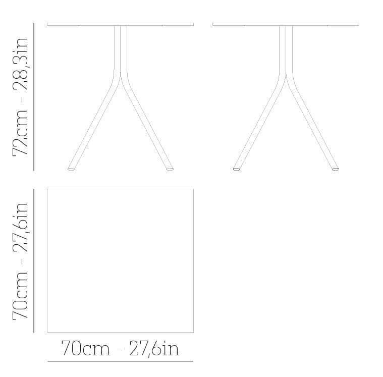 Стальной стол с порошковым покрытием со спицами BABEL D Melik ARCH-00150557 - Вид №4