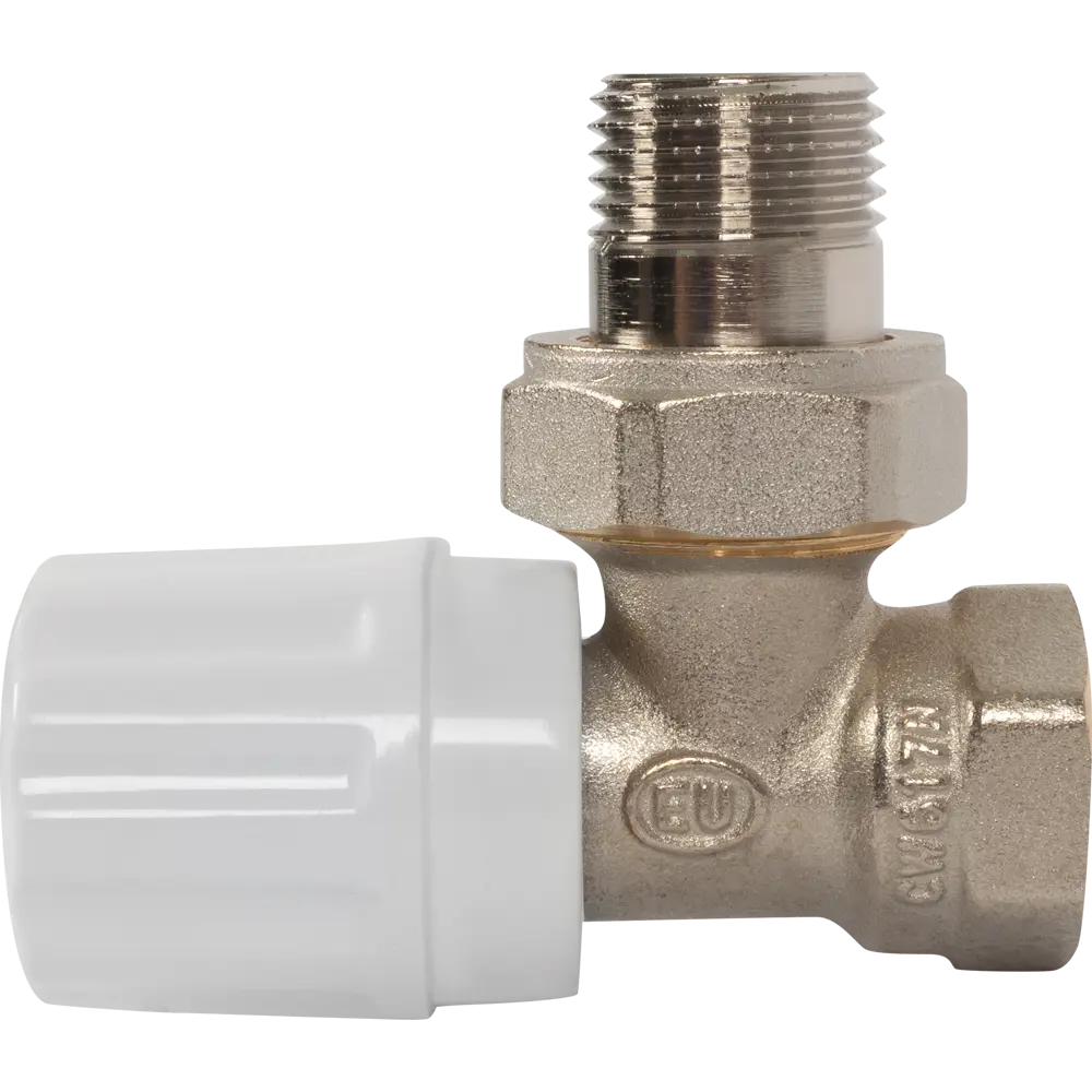 15053551 Вентиль для радиатора угловой Euros 1/2" латунь STLM-0005260  - Вид №1