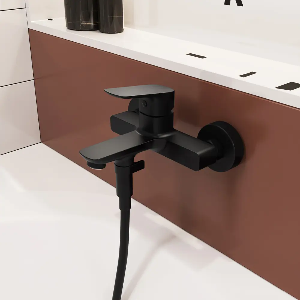 Смеситель для ванны Iddis Ridge RIDBL02i02WA однорычажный цвет черный STLM-2056170 - Вид №1