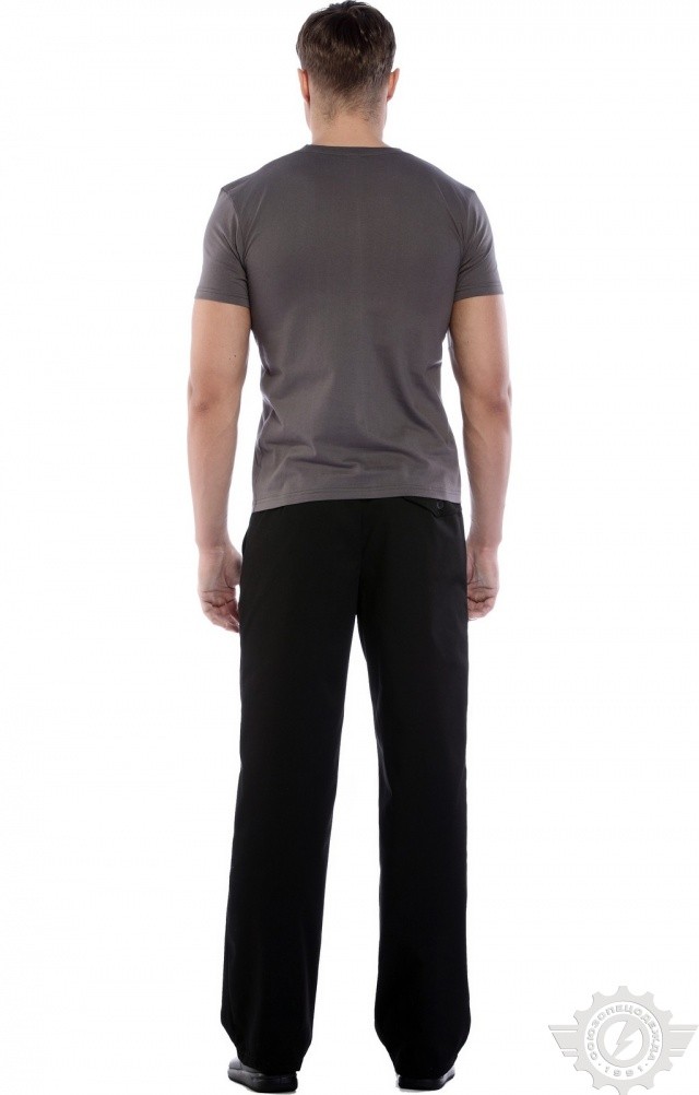 61078 Футболка "Престиж" темно-серая  Одежда для официантов  размер XL (52) Спецодежда  - Вид №9